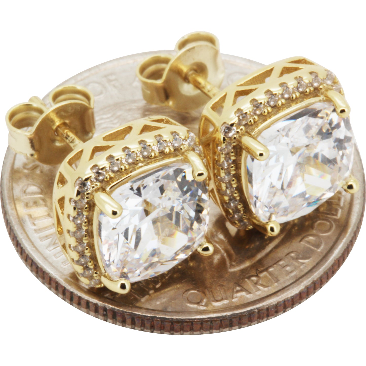 10mm Birthstone Square Studs