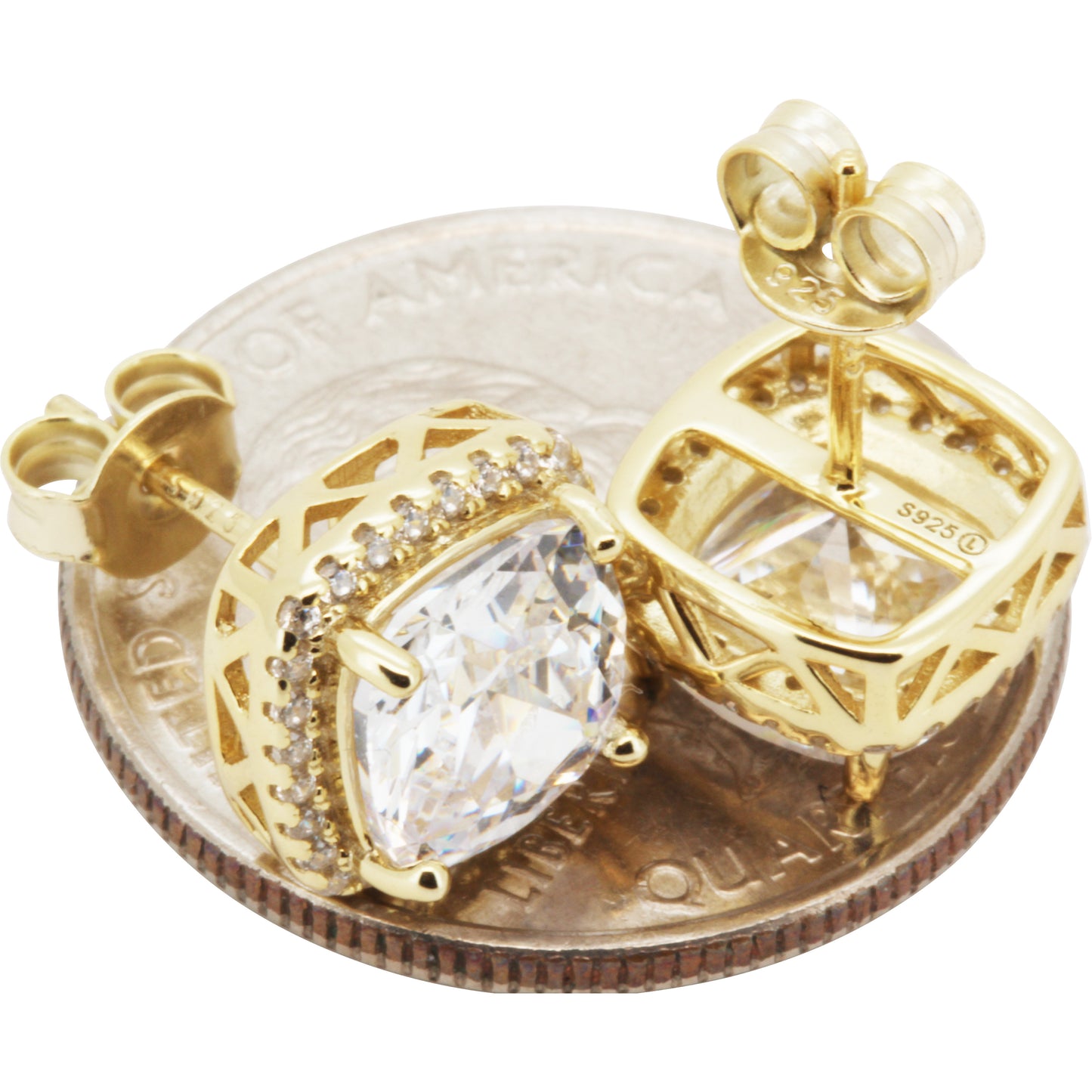 10mm Birthstone Square Studs