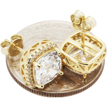 10mm Birthstone Square Studs