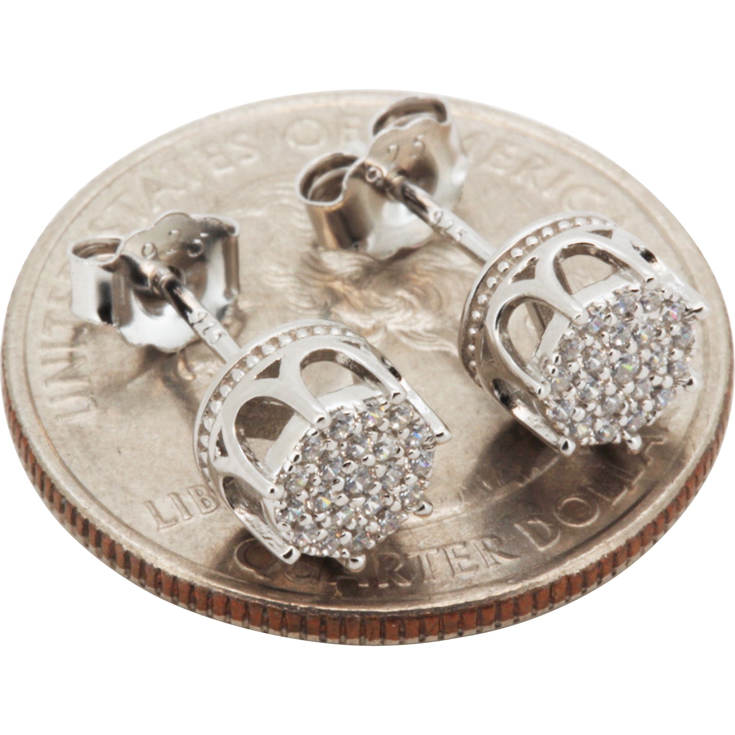 6.5mm Crown Circle Studs