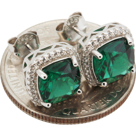 10mm Birthstone Square Studs