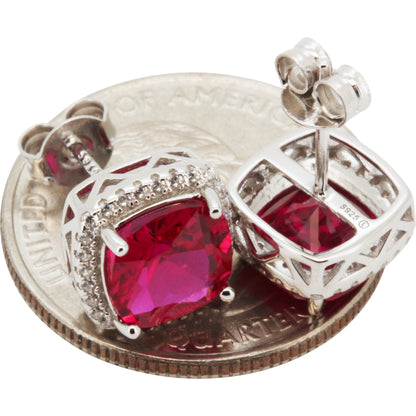 10mm Birthstone Square Studs