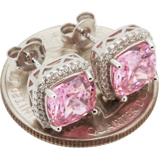 10mm Birthstone Square Studs