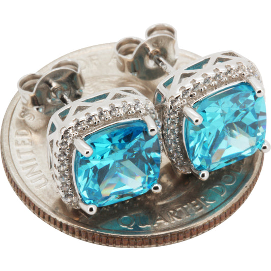 10mm Birthstone Square Studs