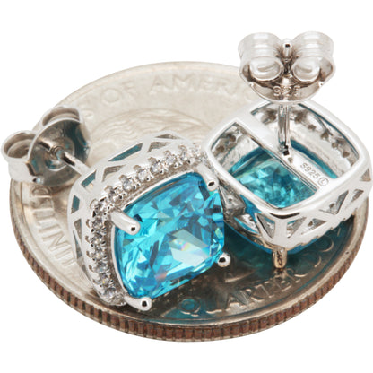 10mm Birthstone Square Studs
