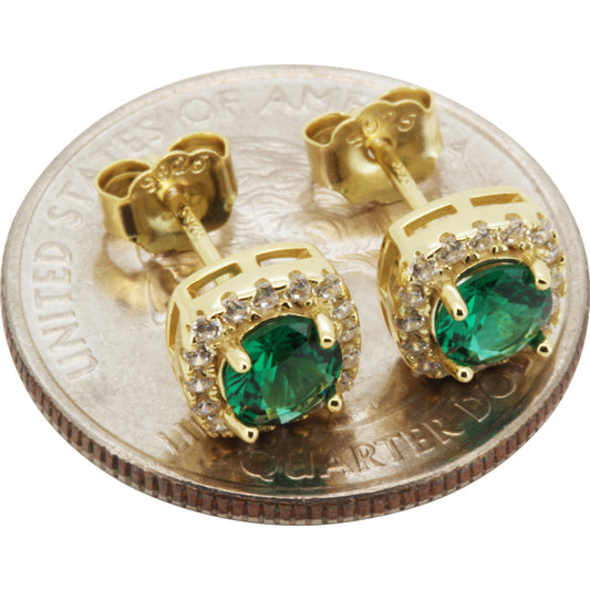7.5mm Birthstone Square Studs