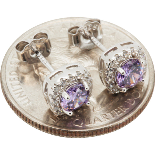 7.5mm Birthstone Square Studs