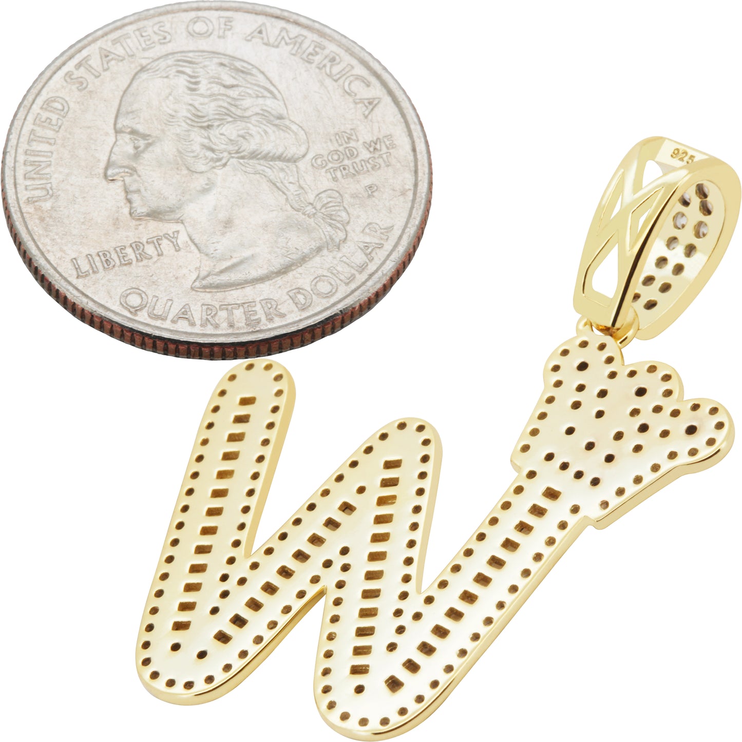 Crown Initial W Pendant