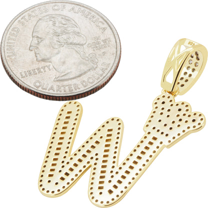 Crown Initial W Pendant