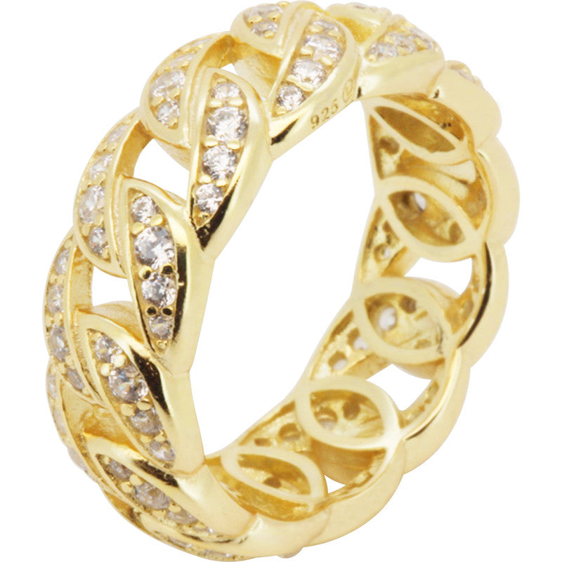 7.5mm Cuban Link Ring Size 6