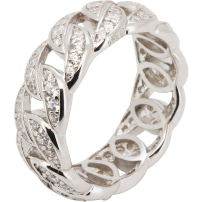 7.5mm Cuban Link Ring Size 8