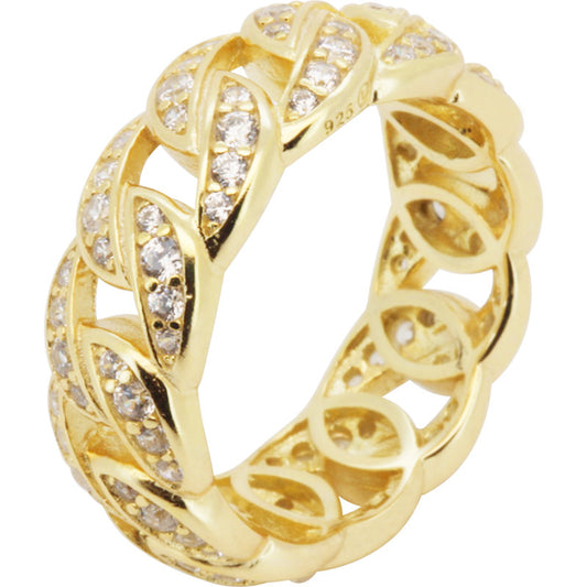 7.5mm Cuban Link Ring Size 12