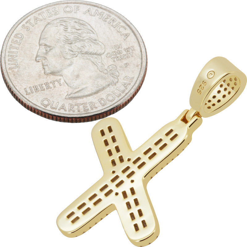 Baguette Initial X Pendant