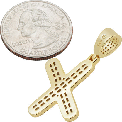 Baguette Initial X Pendant