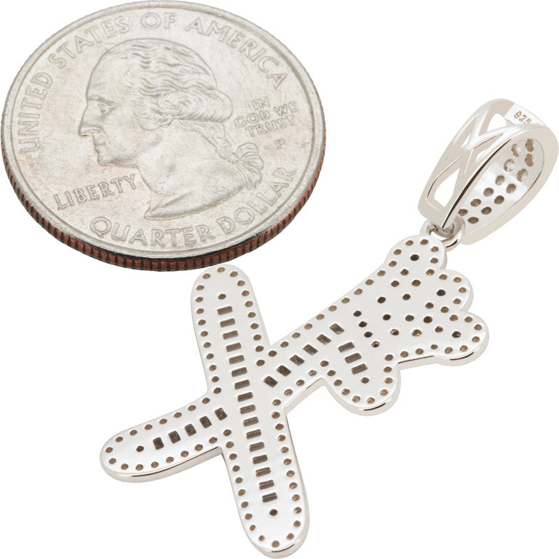 Crown Initial X Pendant
