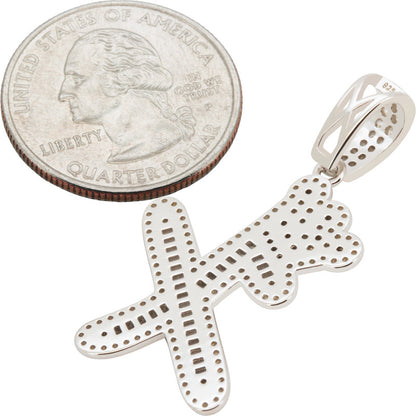 Crown Initial X Pendant