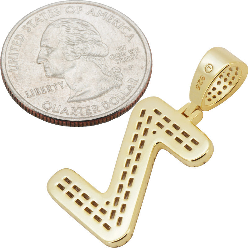 Baguette Initial Z Pendant