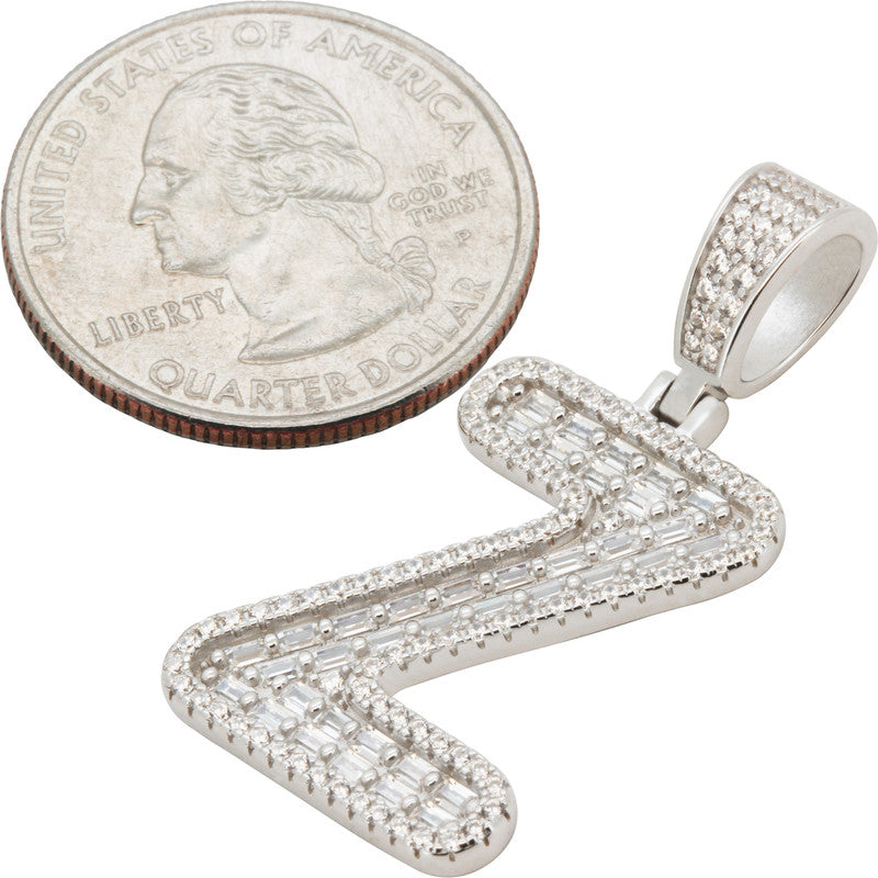 Baguette Initial Z Pendant