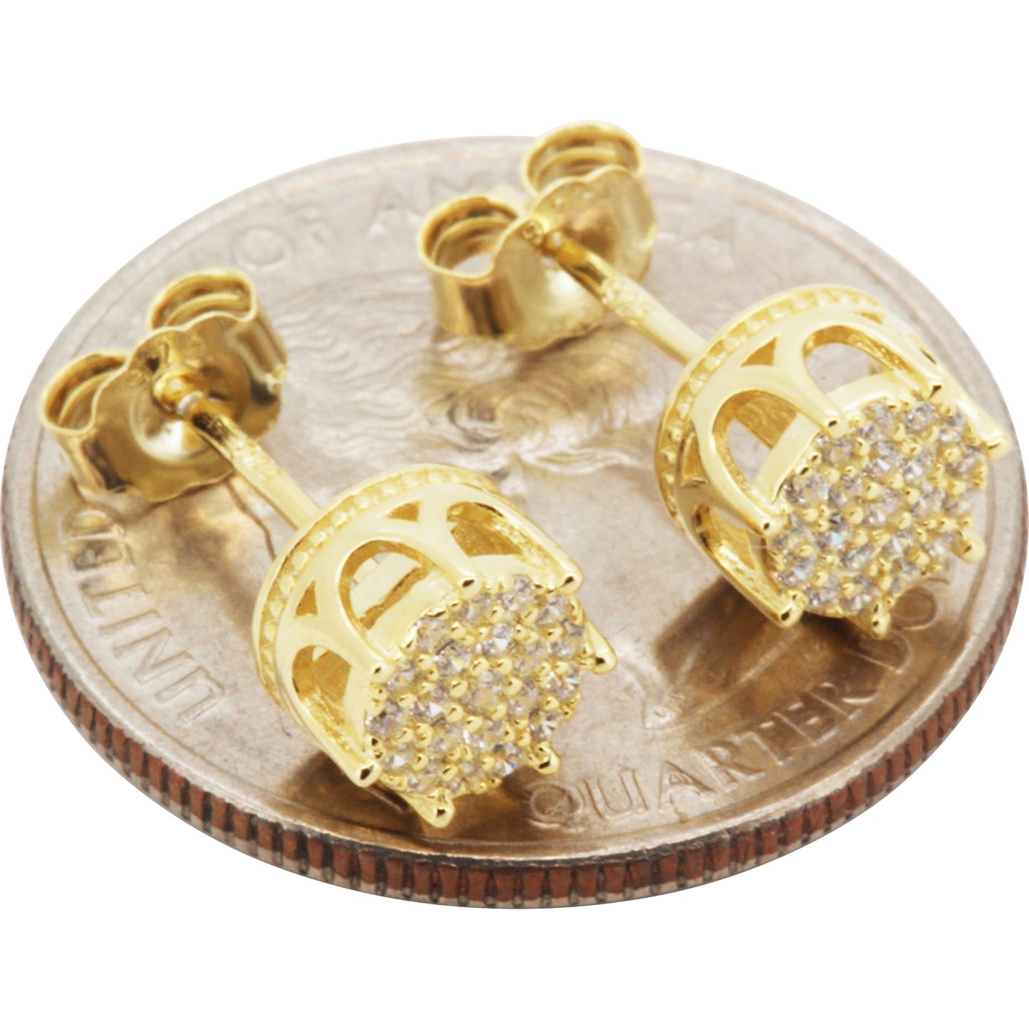 6.5mm Crown Circle Studs