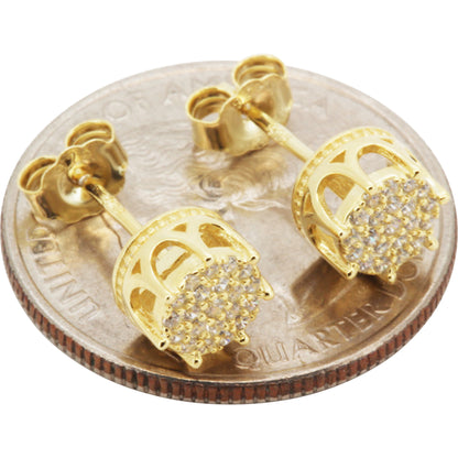 6.5mm Crown Circle Studs