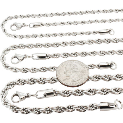 3mm Rope Chain 24"