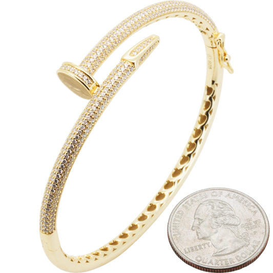 Nail Bangle Bracelet 7.5"