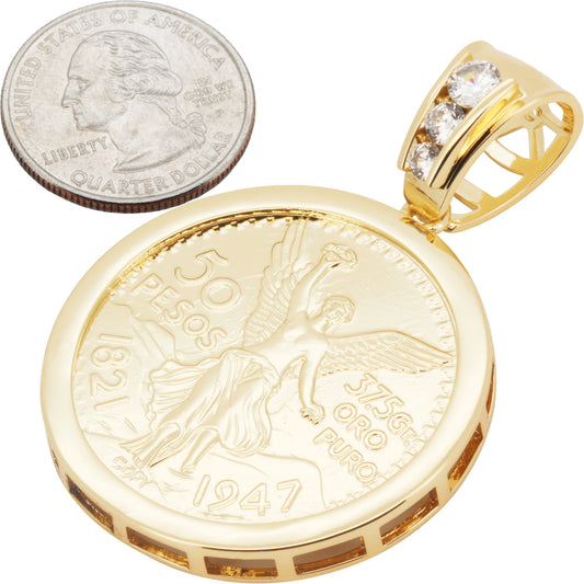 Mexican Peso Pendant (14K Gold Filled)