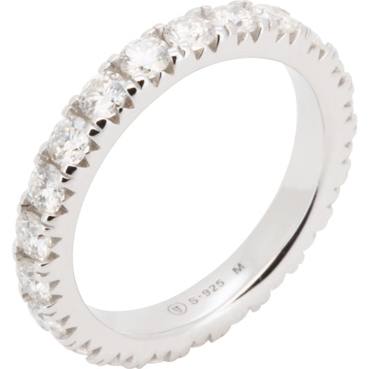 Moissanite Eternity Ring (925 Sterling Silver)