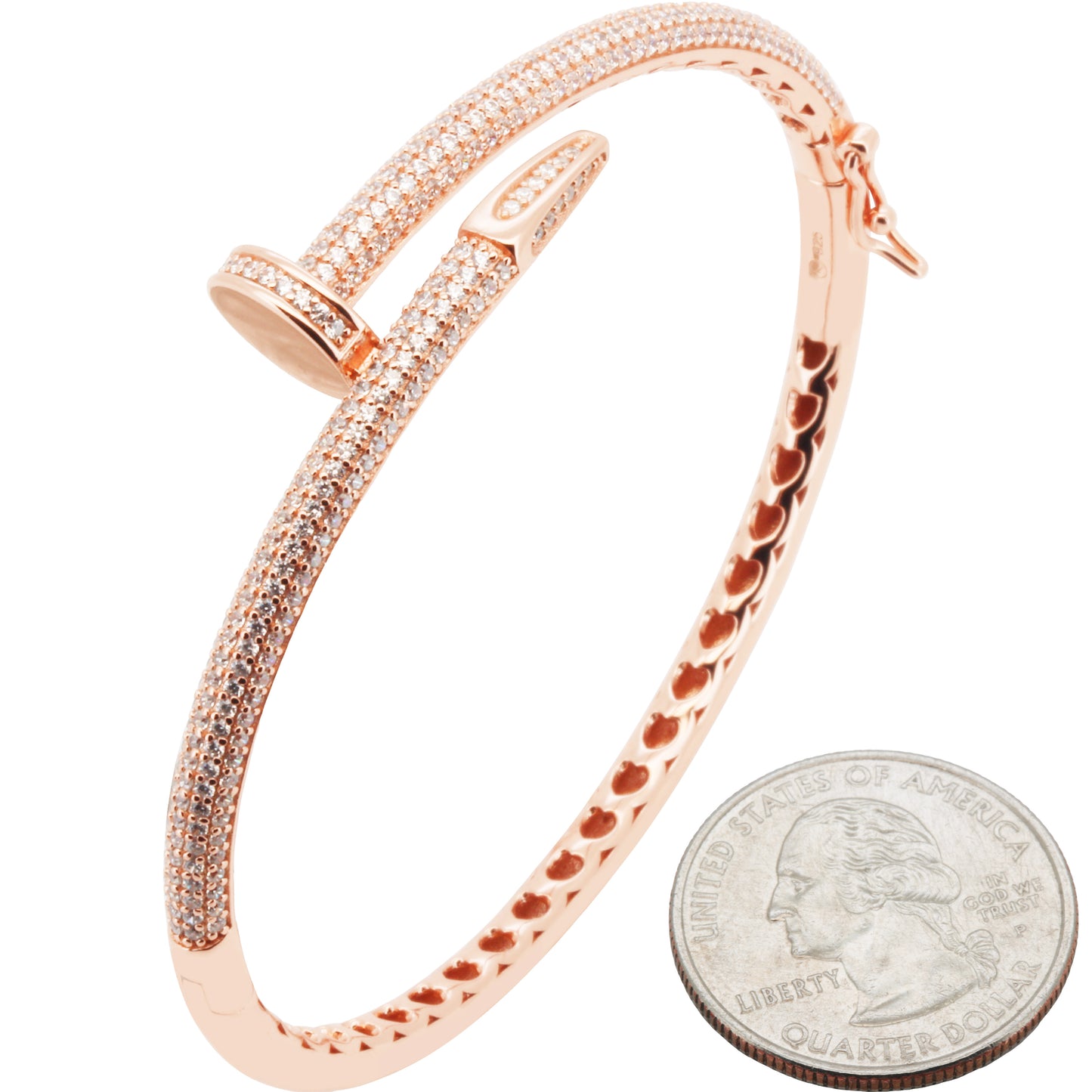 Nail Bangle Bracelet 7.5"