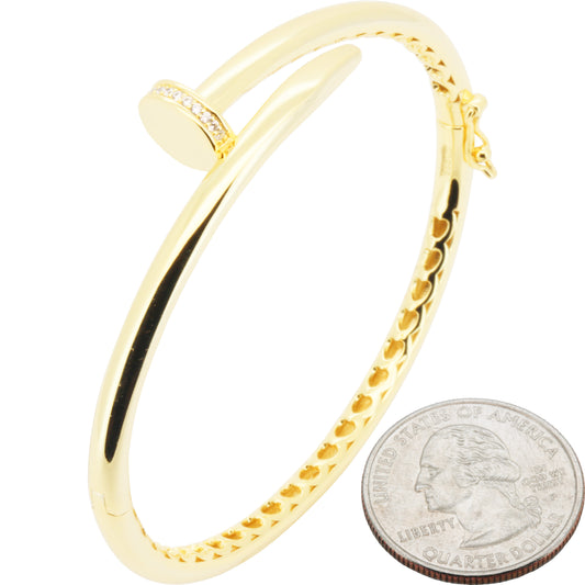 Nail Bangle Bracelet 7.5"