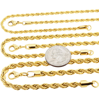 3mm Rope Chain 22"