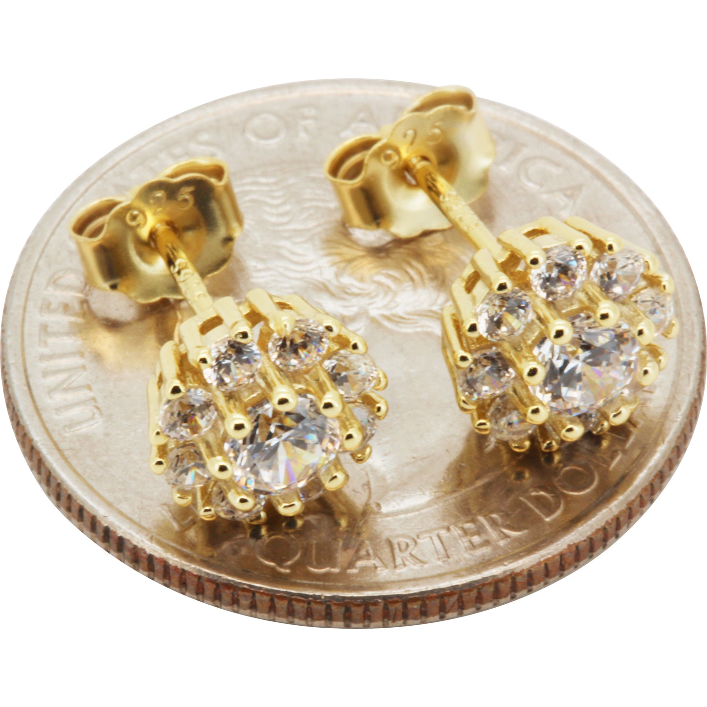 8mm Circle Cluster Studs