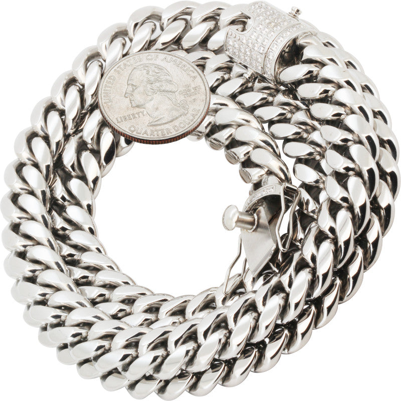 12mm Miami Cuban Link Chain 36"