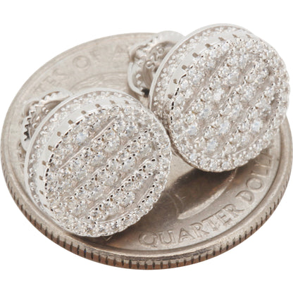 12mm Moissanite Circle Studs