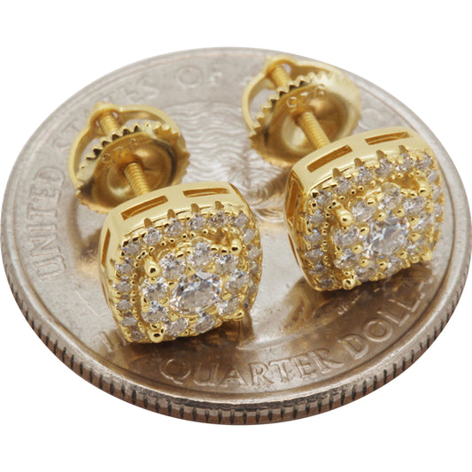 8mm Moissanite Square Studs