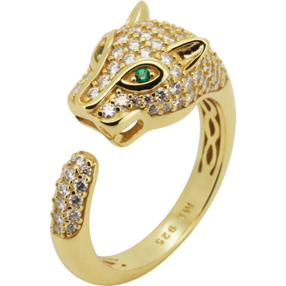 Moissanite Panther Ring Size 8