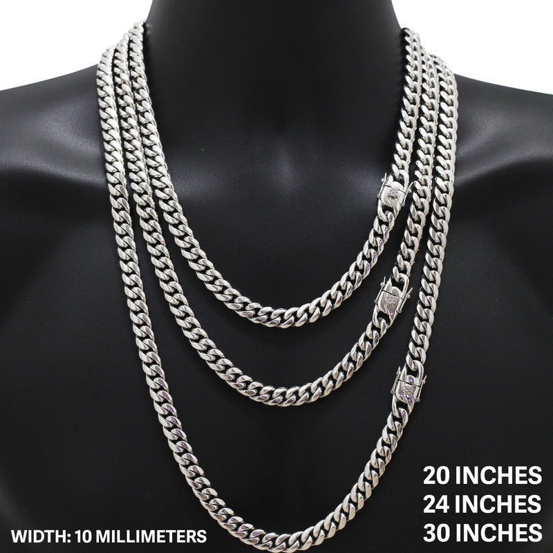 10mm Miami Cuban Link Chain 40"