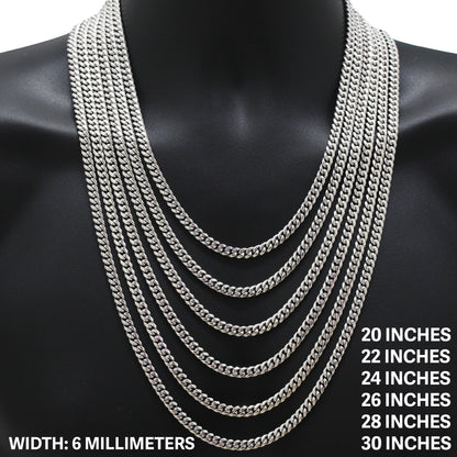 6mm Miami Cuban Link Chain 20"