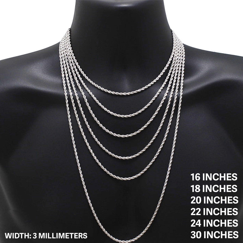 3mm Rope Chain 20"