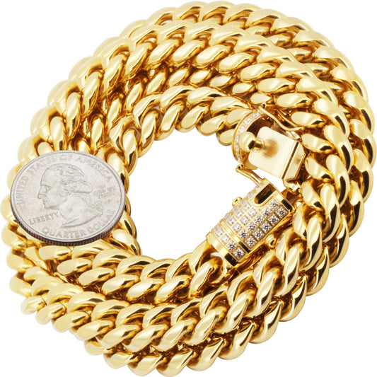 10mm Miami Cuban Link Chain 16"