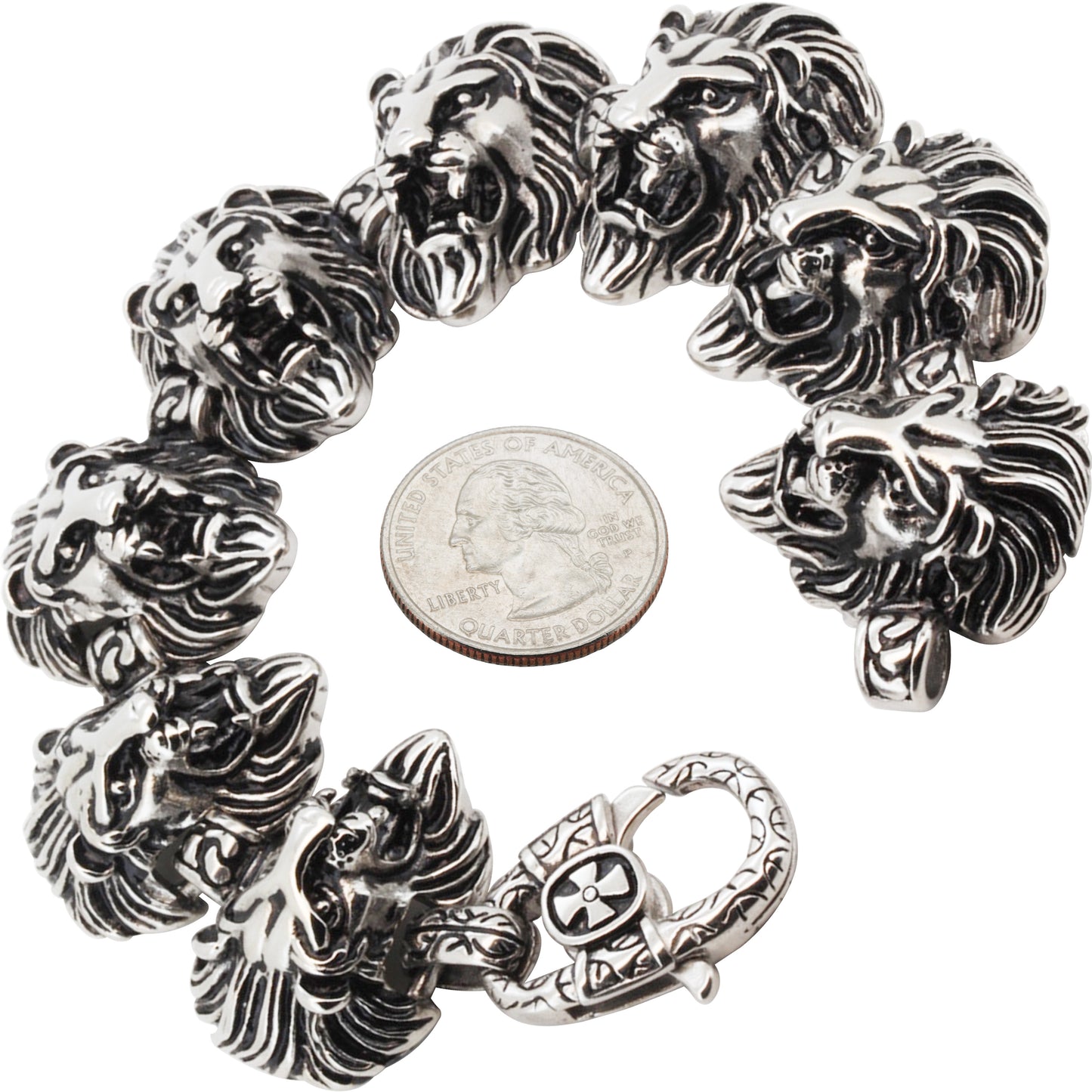 31mm Lion Head Bracelet 8.5"