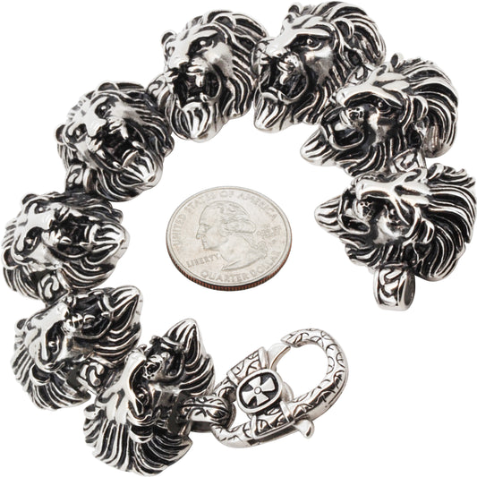 31mm Lion Head Bracelet 8.5"