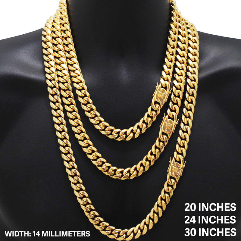14mm Miami Cuban Link Chain 32"