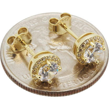 7mm Birthstone Circle Studs