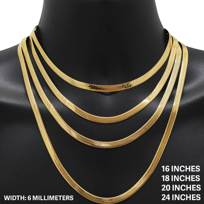 6mm Herringbone Chain 16"