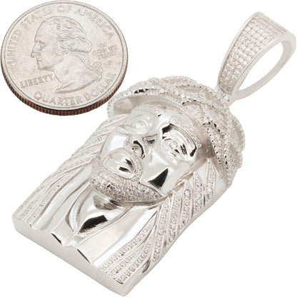 Moissanite Jesus Piece Pendant