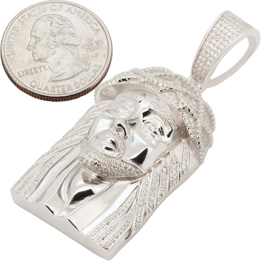 Moissanite Jesus Piece Pendant