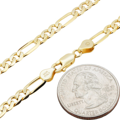 5mm Figaro Bracelet 8"