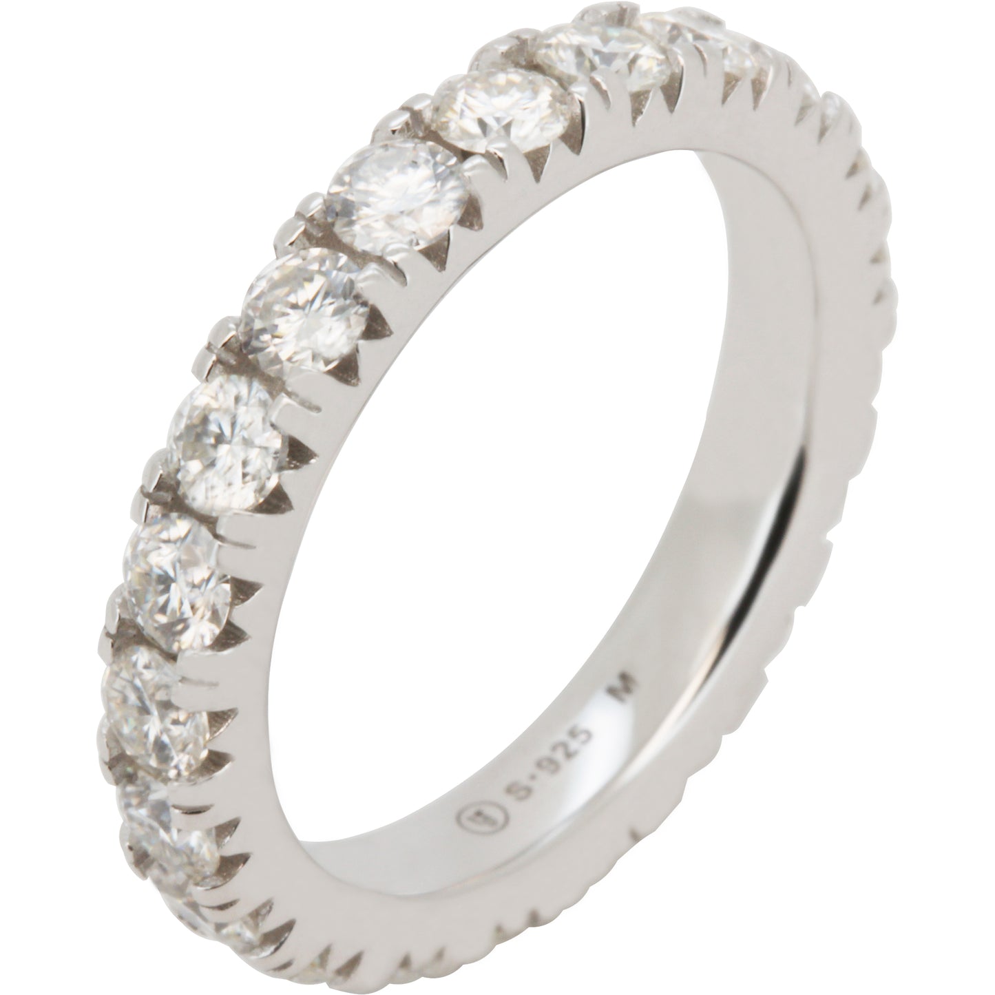 2ctw 3.5mm Moissanite Eternity Ring Size 8