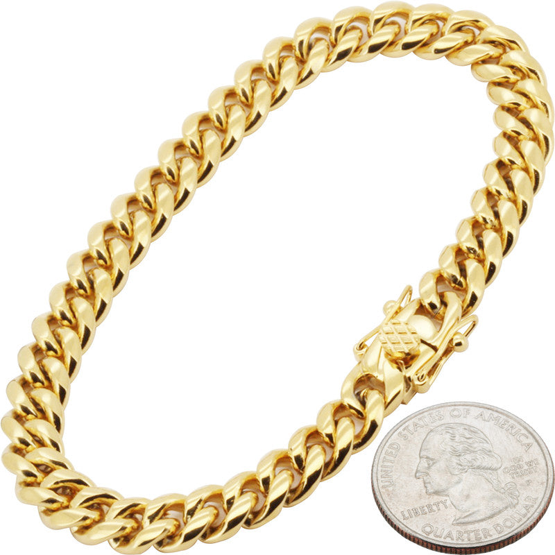 8mm Miami Cuban Link Bracelet 6"